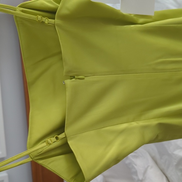 NWT Aritzia Sunday Best Chartreuse Minidress - Picture 2 of 3